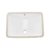 VEVOR Undermount Bathroom Sink, 20.87 x 14.76 Inch Rectangular White Ceramic Vessel Sink with Overflow Hole, Under Counter Drop in Modern Lavatory Vanity Bath Wash Bowl Basin, Rectangle Small Space