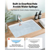 VEVOR Undermount Bathroom Sink, 15.75 x 12.01 Inch Rectangular White Ceramic Vessel Sink with Overflow Hole, Under Counter Drop in Modern Lavatory Vanity Bath Wash Bowl Basin, Rectangle Small Space