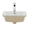 VEVOR Undermount Bathroom Sink, 15.75 x 12.01 Inch Rectangular White Ceramic Vessel Sink with Overflow Hole, Under Counter Drop in Modern Lavatory Vanity Bath Wash Bowl Basin, Rectangle Small Space