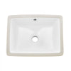 VEVOR Undermount Bathroom Sink, 15.75 x 12.01 Inch Rectangular White Ceramic Vessel Sink with Overflow Hole, Under Counter Drop in Modern Lavatory Vanity Bath Wash Bowl Basin, Rectangle Small Space