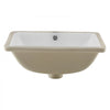 VEVOR Undermount Bathroom Sink, 18.11 x 12.99 Inch Rectangular White Ceramic Vessel Sink with Overflow Hole, Under Counter Drop in Modern Lavatory Vanity Bath Wash Bowl Basin, Rectangle Small Space