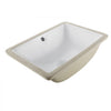 VEVOR Undermount Bathroom Sink, 18.11 x 12.99 Inch Rectangular White Ceramic Vessel Sink with Overflow Hole, Under Counter Drop in Modern Lavatory Vanity Bath Wash Bowl Basin, Rectangle Small Space