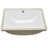 VEVOR Undermount Bathroom Sink, 20.28 x 15.16 Inch Rectangular White Ceramic Vessel Sink with Overflow Hole, Under Counter Drop in Modern Lavatory Vanity Bath Wash Bowl Basin, Rectangle Small Space