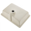 VEVOR Undermount Bathroom Sink, 18.5 x 13.19 Inch Rectangular White Ceramic Vessel Sink with Overflow Hole, Under Counter Drop in Modern Lavatory Vanity Bath Wash Bowl Basin, Rectangle Small Space