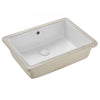 VEVOR Undermount Bathroom Sink, 18.5 x 13.19 Inch Rectangular White Ceramic Vessel Sink with Overflow Hole, Under Counter Drop in Modern Lavatory Vanity Bath Wash Bowl Basin, Rectangle Small Space