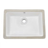 VEVOR Undermount Bathroom Sink, 18.5 x 13.19 Inch Rectangular White Ceramic Vessel Sink with Overflow Hole, Under Counter Drop in Modern Lavatory Vanity Bath Wash Bowl Basin, Rectangle Small Space