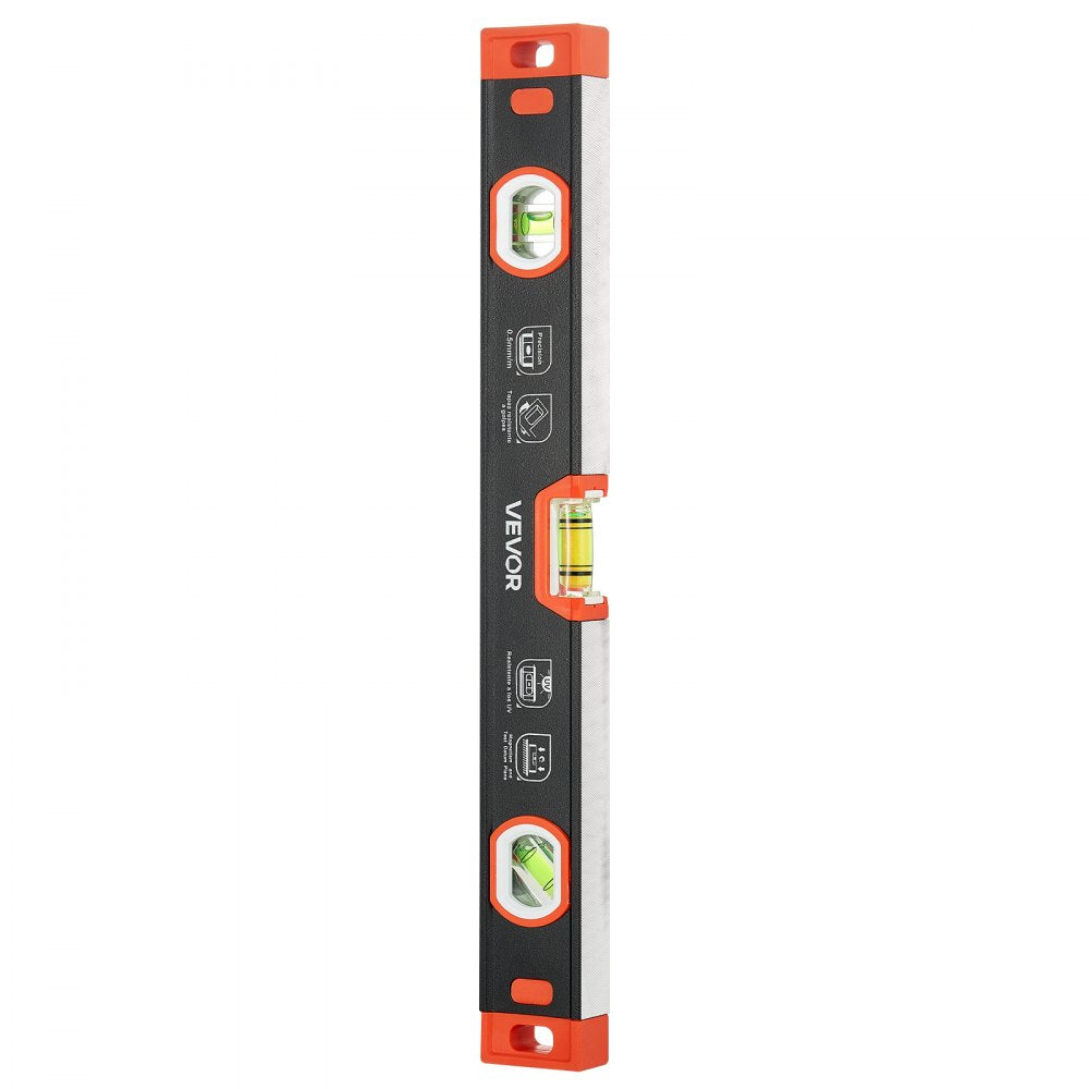 VEVOR Torpedo Level, 3-Piece Included 9/16/24 in, Magnetic Leveler Tool Set Aluminum Alloy, with Clear 3 Green Vials, V-Groove, Hanging Hole, Multi-angle Measurement for Construction Home Renovation