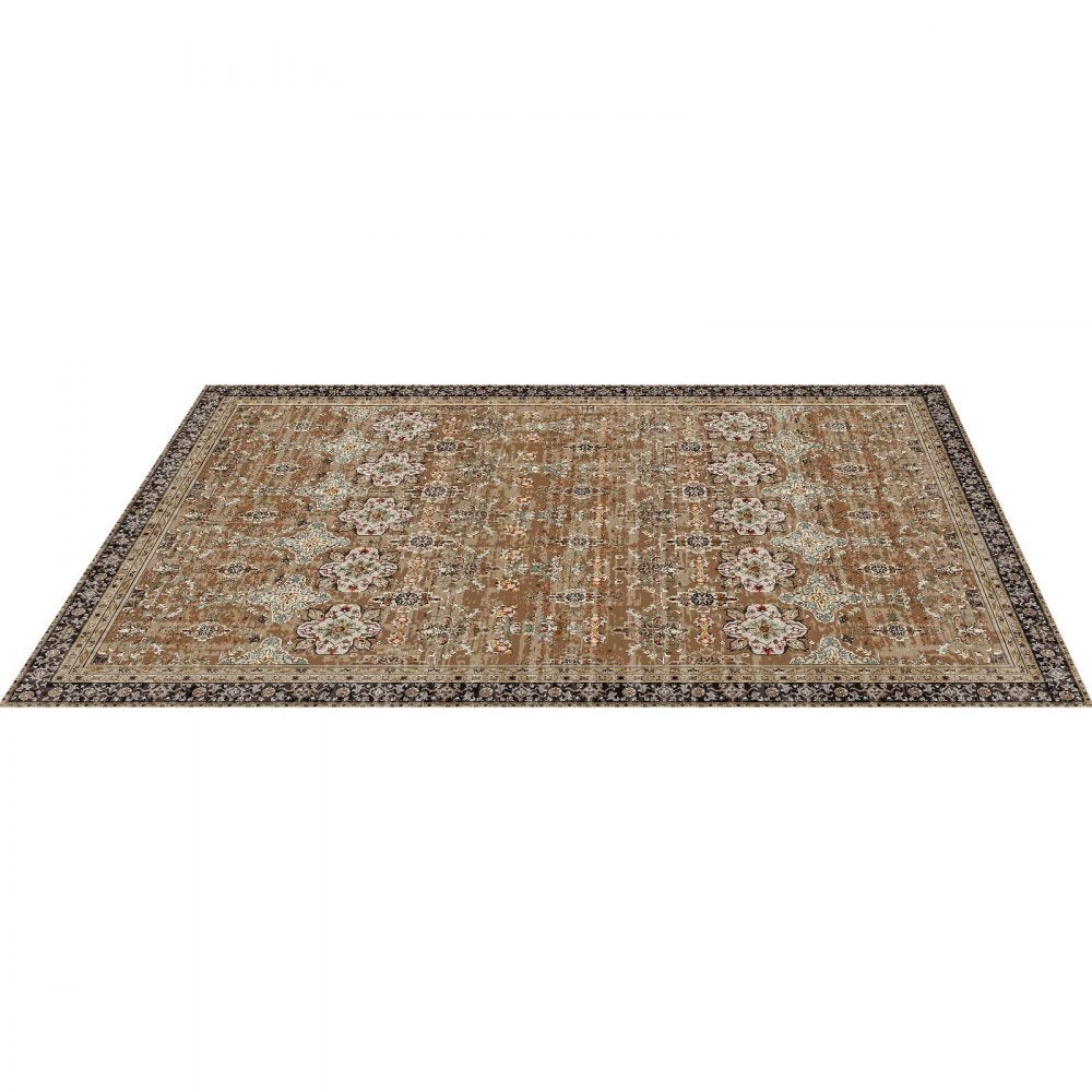 VEVOR Area Rug, 9 x 12 ft Large Washable Rug, Non-Slip and Tear-Resistant Soft Carpet, Pet & Child Friendly Vintage Area Rugs, Indoor Mat for Bedroom, Living Room, Kids Room, Office, Brown Green