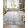 VEVOR Indoor Plush Area Rugs, 9 x 12 ft Soft Plush Carpet, Furry Shag Area Rugs for Living Room, Bedroom, Modern Home Decor Aesthetic Long-Pile Rug, Non-Shedding, Slip-Resistant, Tie-Dye Light Gray