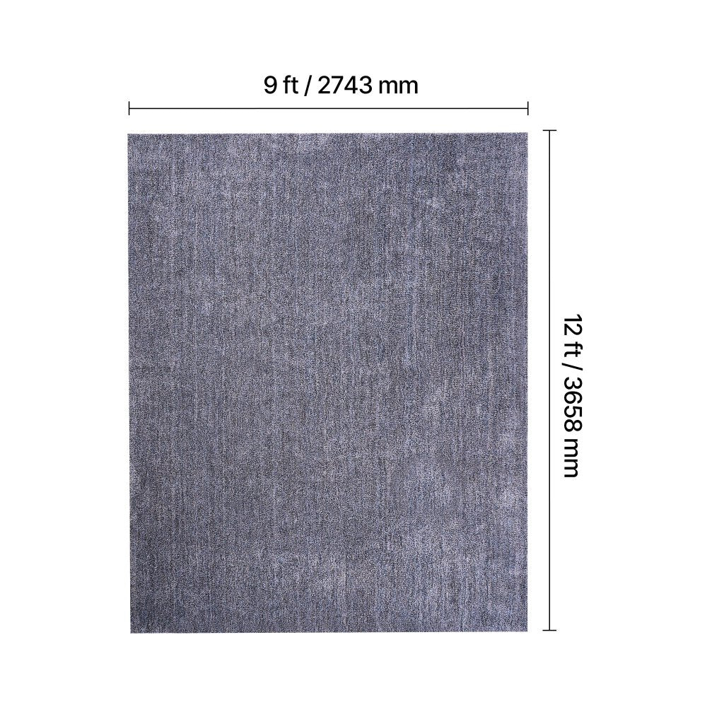 VEVOR Indoor Plush Area Rugs, 9 x 12 ft Plush Carpet, Area Rugs Furry with Long Plushs Pile, Thick & Durable High-Pile Rug for High-Traffic Areas, Non-Shedding & Non-Slip Backing, Blue-Gray
