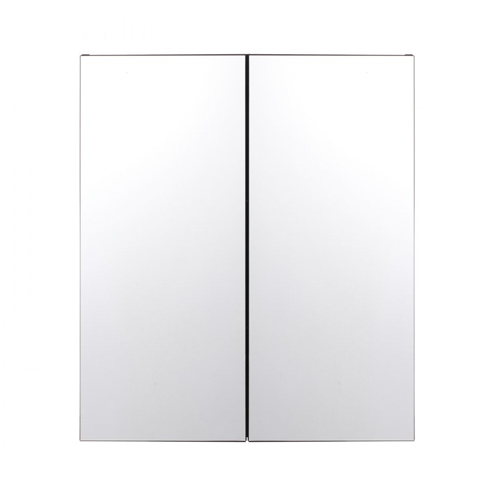 VEVOR Medicine Cabinet, 26 x 30 inch, Medicine Cabinet for Bathroom with Mirror,  Aluminum Frame Bathroom Wall Cabinet, 2-layer Adjustable Shelves, Recessed & Wall-mounted Installation