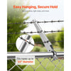VEVOR Barbed Wire Arm, 10 Packs 14.8 in Fence Post Extender for 1.3" to 1.5" Chain Link Fences, U Bracket Design, Galvanized Steel Fence Height Extender, Protect Privacy and Prevent Pets Jumping Off