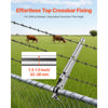 VEVOR Barbed Wire Arm, 10 Packs 14.8 in Fence Post Extender for 1.3" to 1.5" Chain Link Fences, U Bracket Design, Galvanized Steel Fence Height Extender, Protect Privacy and Prevent Pets Jumping Off