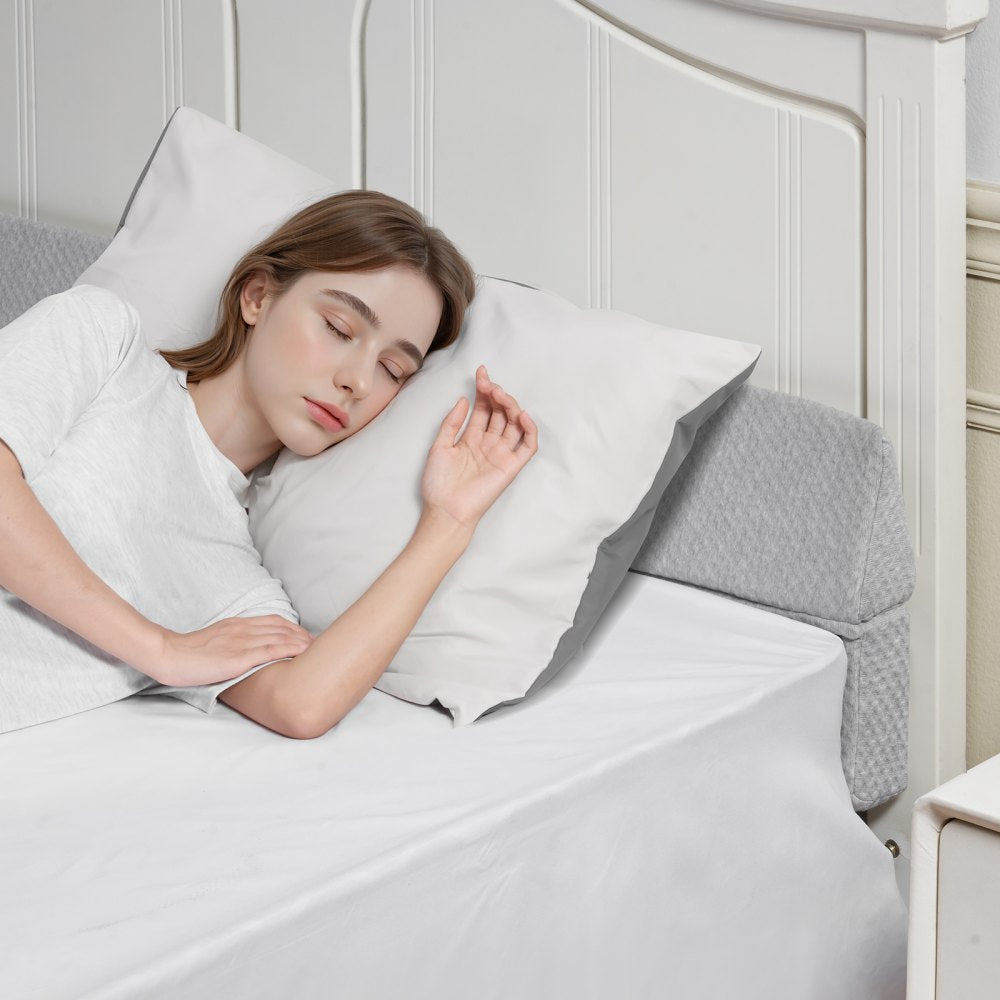 VEVOR Bed Wedge Pillow for Headboard, Queen Size, 60"x6"x6" Foam Bed Gap Filler - Fill 0-7" Gap, Versatile Flip-Over Mattress Wedge Headboard Pillow with Anti-Slip Bottom, for Sleeping Backrest, Gray