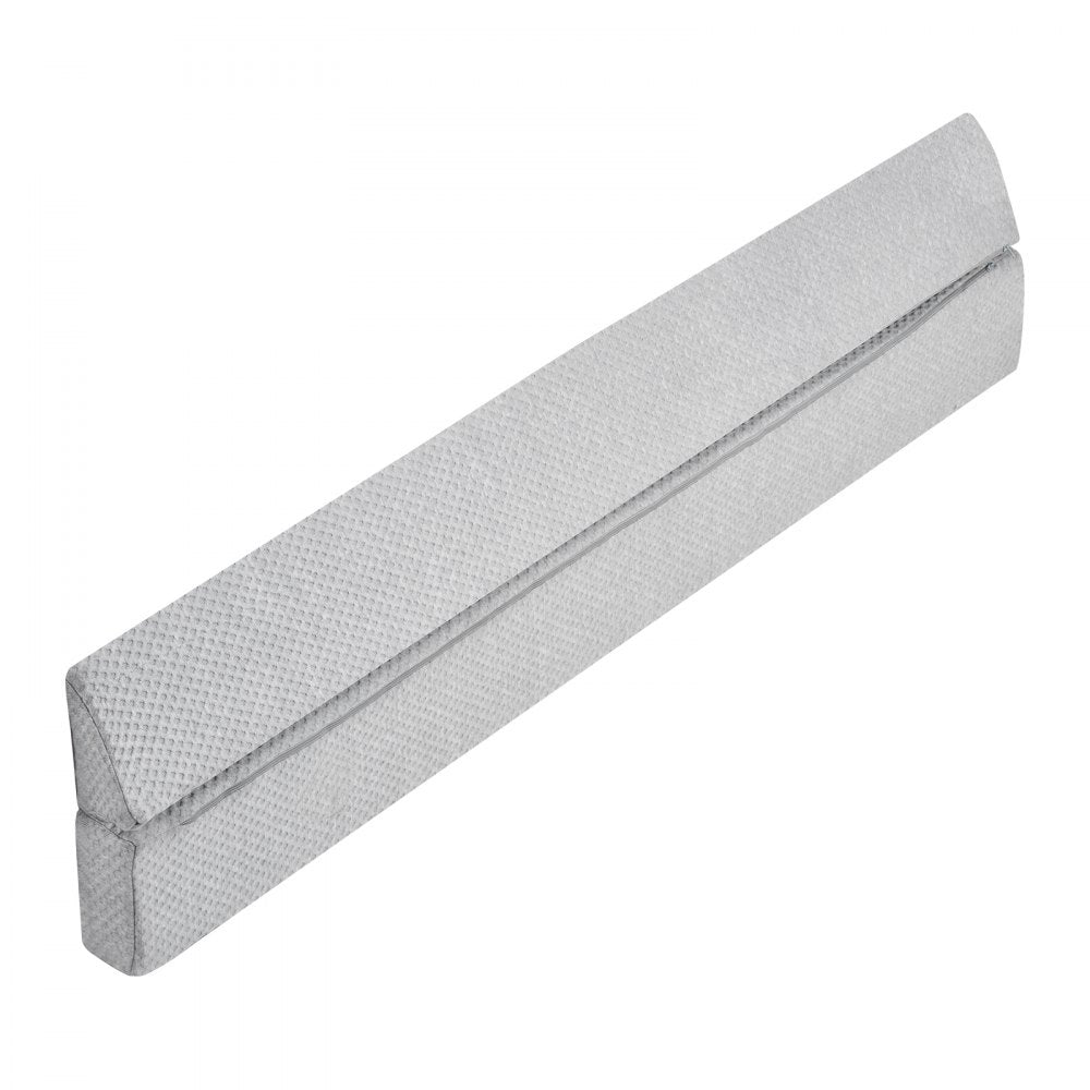 VEVOR Bed Wedge Pillow for Headboard, Queen Size, 60"x6"x6" Foam Bed Gap Filler - Fill 0-7" Gap, Versatile Flip-Over Mattress Wedge Headboard Pillow with Anti-Slip Bottom, for Sleeping Backrest, Gray