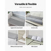 VEVOR Bed Wedge Pillow for Headboard, King Size, 72"x10"x6" Bed Gap Filler, Fill 0-7" Gap Between Headboard and Mattress, 25D Foam Mattress Wedge Headboard Pillow with Side Pocket, for Backrest, Gray
