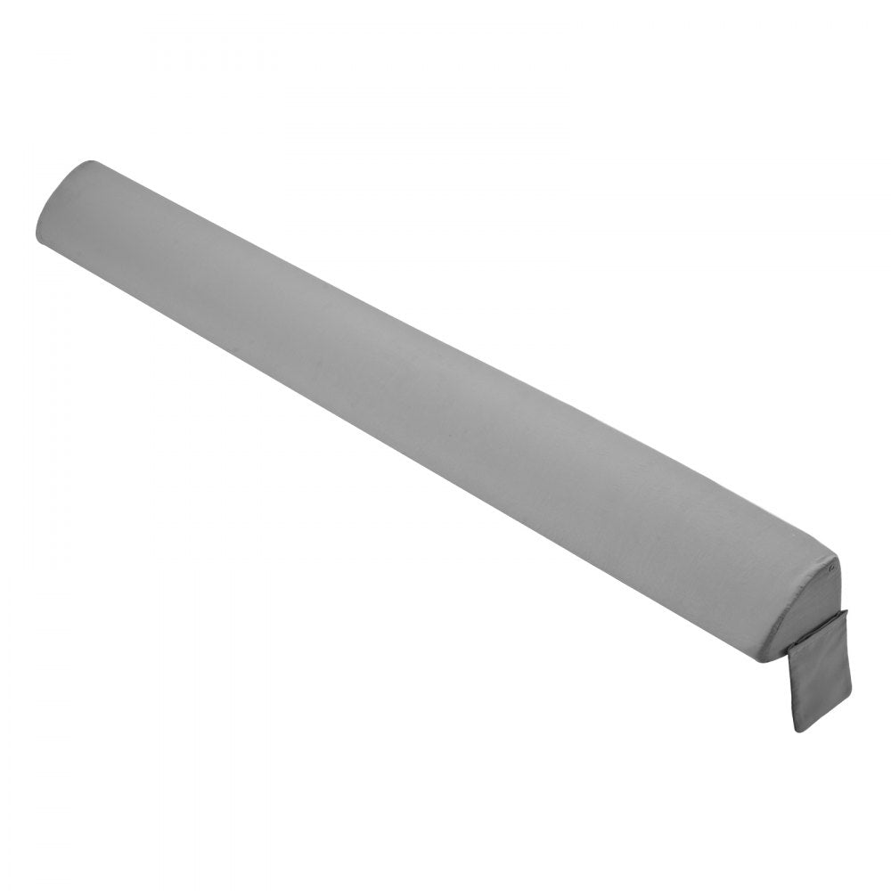 VEVOR Bed Wedge Pillow for Headboard, King Size, 76"x6"x4.5" Bed Gap Filler, Fill 0-4" Gap Between Headboard and Mattress, 25D Foam Mattress Wedge Headboard Pillow with Side Pocket, for Backrest, Gray