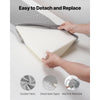 VEVOR Bed Wedge Pillow for Headboard, King Size, 76"x10"x6" Bed Gap Filler, Fill 0-7" Gap Between Headboard and Mattress, 25D Foam Mattress Wedge Headboard Pillow with Side Pocket, for Backrest, Gray