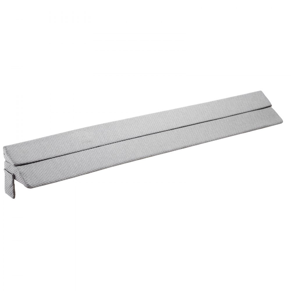 VEVOR Bed Wedge Pillow for Headboard, King Size, 76"x10"x6" Bed Gap Filler, Fill 0-7" Gap Between Headboard and Mattress, 25D Foam Mattress Wedge Headboard Pillow with Side Pocket, for Backrest, Gray