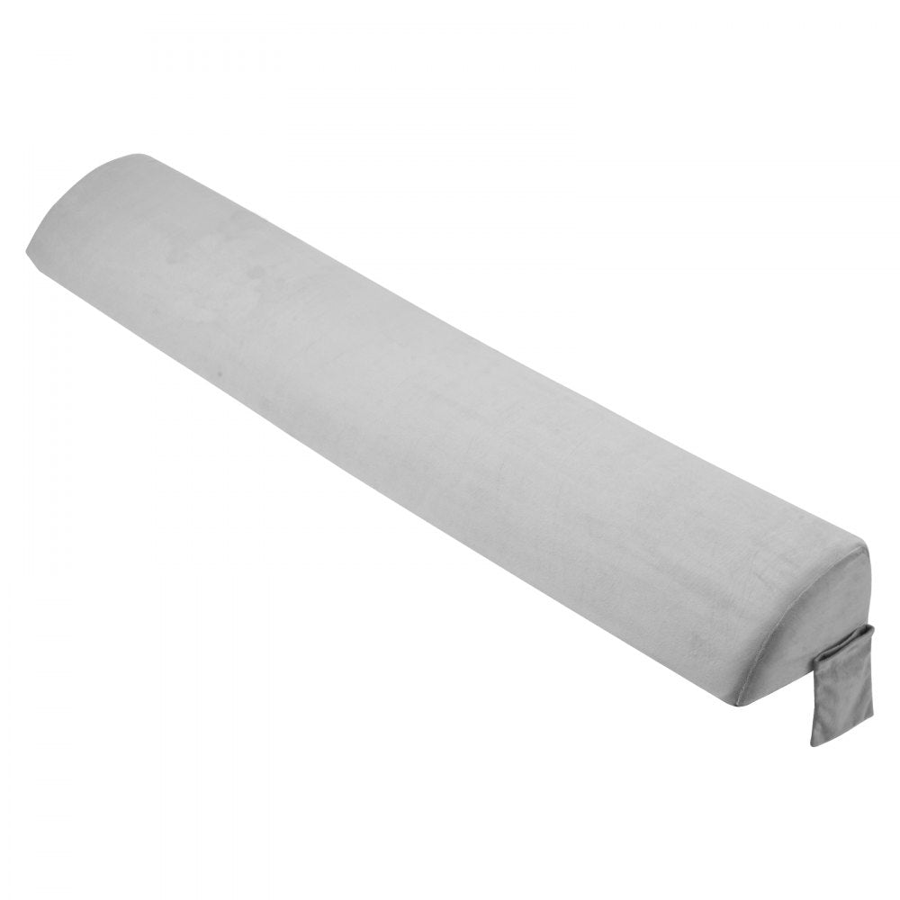 VEVOR Bed Wedge Pillow for Headboard, King Size, 76"x10"x6" Bed Gap Filler, Fill 0-7" Gap Between Headboard and Mattress, Soft Plush Mattress Wedge Headboard Pillow with Side Pocket, for Backrest Gray
