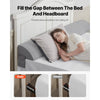 VEVOR Bed Wedge Pillow for Headboard, King Size, 76"x8"x6" Bed Gap Filler, Fill 0-5" Gap Between Headboard and Mattress, 25D Foam Mattress Wedge Headboard Pillow with Side Pocket, for Backrest, Gray