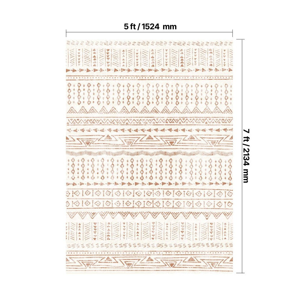 VEVOR Area Rug, 5 x 7 ft Large Washable Rug, Non-Slip and Tear-Resistant Soft Carpet, Pet & Child Friendly Modern Area Rugs, Indoor Mat for Bedroom, Office, Living Room, Kids Room, Entryway, Beige
