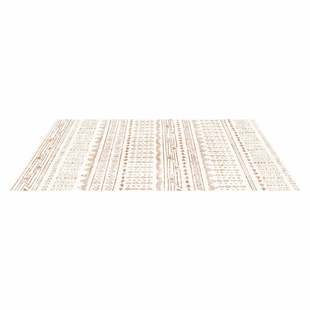 VEVOR Area Rug, 6 x 9 ft Large Washable Rug, Non-Slip and Tear-Resistant Soft Carpet, Pet & Child Friendly Modern Area Rugs, Indoor Mat for Bedroom, Office, Living Room, Kids Room, Entryway, Beige