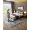 VEVOR Indoor Plush Area Rugs, 6 x 9 ft Soft Plush Carpet, Furry Shag Area Rugs for Living Room, Bedroom, Modern Home Decor Aesthetic Long-Pile Rug, Non-Shedding, Slip-Resistant, Tie-Dye Light Gray