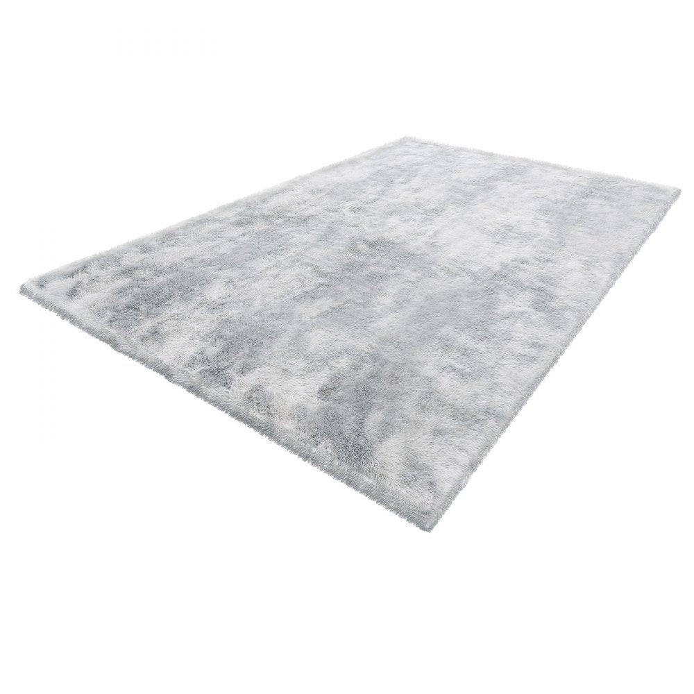 VEVOR Indoor Plush Area Rugs, 6 x 9 ft Soft Plush Carpet, Furry Shag Area Rugs for Living Room, Bedroom, Modern Home Decor Aesthetic Long-Pile Rug, Non-Shedding, Slip-Resistant, Tie-Dye Light Gray