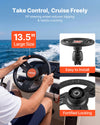 VEVOR Outboard Hydraulic Steering Kit, 200 HP, Marine Boat Hydraulic Steering System with 6.9 MPa Two-Way Lock Helm Pump, Cylinder, 2 PCS 26 ft Hoses, 13.5" Wheel for Single Station, Single-Engine Use