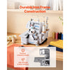 VEVOR Serger Overlock Sewing Machine, 1250 Stitches Per Minute, 2-3-5 Thread Capability, with LED Light and Strong Suction Feet, Heavy-Duty Metal Frame Sewing Machine for Various Fabrics, White