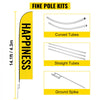 VEVOR Advertising Flag Pole, 3 x Feather Flag Bundles, 16ft Windless Flag Pole Sets with Ground Mounting Stake, 6pcs Swooper Flag Pole Kit, Feather Flag Pole for Businesses Storefronts