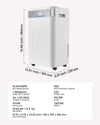VEVOR 52 Pints Dehumidifier for Home & Basement, Drain Hose for Commercial & Industrial Use, Smart Humidity Control, Low Noise for Large Rooms, Warehouses, Bedrooms & Storage, Large Coverage,White