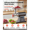 VEVOR Electric Meat Grinder, 3.3-4.4 Lbs/Min 2000W Max, #5 Home Meat Mincer with 3 Grinding Plates, Sausage Stuffing Tube & Kubbe Kit, 300W Steel Sausage Meatballs Maker for Home Kitchens