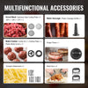 VEVOR Meat Grinder, 3 Lbs/Min Capacity Electric Meat Grinders with Blade, Grinding Plate, Sausage Maker, Kubbe Kit, Burger Press, Chopper Attachment, Stainless Steel Meat Mincer for Home Kitchen