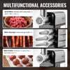 VEVOR Meat Grinder, 4.2 Lbs/Min Capacity Electric Meat Grinders with Blade, Grinding Plate, Sausage Maker, Kubbe Kit, Stainless Steel Meat Mincer for Home Kitchen
