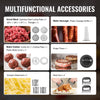 VEVOR Meat Grinder, 4.2 Lbs/Min Capacity Electric Meat Grinders with Blade, Grinding Plate, Sausage Maker, Kubbe Kit, Burger Press, Chopper Attachment, Stainless Steel Meat Mincer for Home Kitchen