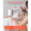 VEVOR Sewing Machine, 18 Stitch Applications, with LED Light and Foot Pedal, Simple Dial Control, Interior Metal Frame, Lightweight and Portable Beginner Sewing Machine for Adults Crafts and Mending