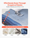 VEVOR Computerized Sewing Machine, 200 Stitch Applications, with LCD Screen, Foot Pedal and LED Light, Heavy-Duty Metal Frame, Digital Sewing Machine with Powerful Motor for Crafts and Mending