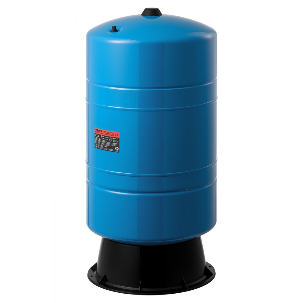 VEVOR 20-Gallon Vertical Well Pressure Tank, Pre-Charged Pressurized Water Tank for Well Pumps, Heavy-Duty Carbon Steel Water Storage Container for Home, School, Farm & Irrigation Systems
