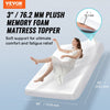 VEVOR Mattress Topper, Queen Size, 3 in Thickness, Soft Memory Foam Mattress Pad, Premium Cooling Gel Infusion, Detachable and Washable, Compressed Package for Quick Setup, Comfy Support for Any Bed