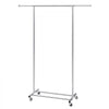 VEVOR Clothes Rack with Wheels, Heavy Duty Clothing Garment Rack with Hanging Rod and Bottom Storage Area, Adjustable Length Clothing Rack, 2 Lockable Wheels