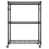 VEVOR Heavy Duty Clothes Rack, Rolling Clothing Garment Rack with 3 Storage Tiers, 2 Rods and 2 Pairs Side Hooks, Adjustable Height Clothing Rack Closet for Hanging Clothes, 400 Lbs Load Capacity