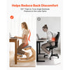 VEVOR Ergonomic Kneeling Chair, Wooden Posture Knee Chair with Adjustable Thick Foam Cushions & Solid Wood Frame, Adjustable Height, Relief for Neck or Back Pain for Home, Office or Meditation, Gray