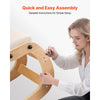 VEVOR Ergonomic Kneeling Chair, Wooden Posture Knee Chair with Adjustable Thick Foam Cushions & Solid Wood Frame, Adjustable Height, Relief for Neck or Back Pain for Home, Office or Meditation, Beige