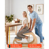 VEVOR Ergonomic Kneeling Chair, Wooden Posture Knee Chair with Thick Foam Cushions and Solid Wood Frame, Adjustable Height, Natural Relief for Neck or Back Pain for Home, Office or Meditation, Gray