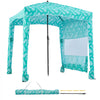 VEVOR Beach Cabana, 6 x 6 ft Beach Canopy with Side Wall, UPF 50+ Protection Easy Setup Cabana Tent with Sand Pockets, Large Portable Shade Sun Shelter, Outdoor Umbrella for Whole Family & Friends