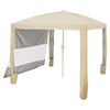 VEVOR Beach Cabana, 8 x 8 ft Beach Canopy with Side Wall, UPF 50+ Protection Easy Setup Cabana Tent with Sand Pockets, Adjustable Height Portable Shade Sun Shelter Umbrella for Family & Friends, Khaki