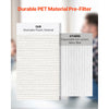 VEVOR Air Purifier Replacement Filter, H13, 3-in-1 Compact & Lightweight Replacement Filter with Sturdy PET Pre-Filter, Easy-to-Grab Purifier Filter with Activated Carbon, Fit for Square Purifier