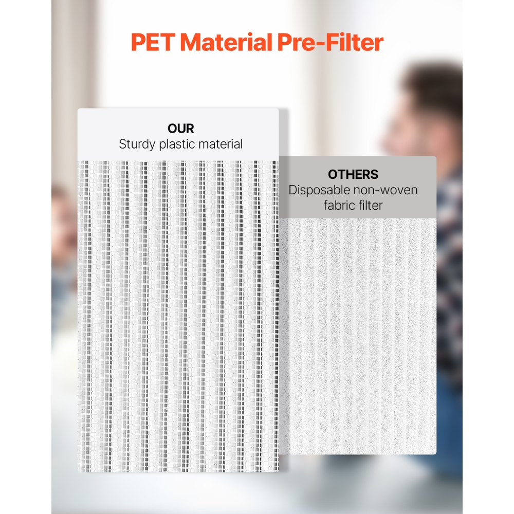 VEVOR Air Purifier Replacement Filter, H11, 2-in-1 Compact & Lightweight Replacement Filter with PET Pre-Filter, Easy-to-Grab Purifier Filter with Non-Woven Fabric, Fit for Cylindrical Purifier